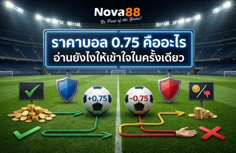 แทงบอล 0.75 คือ